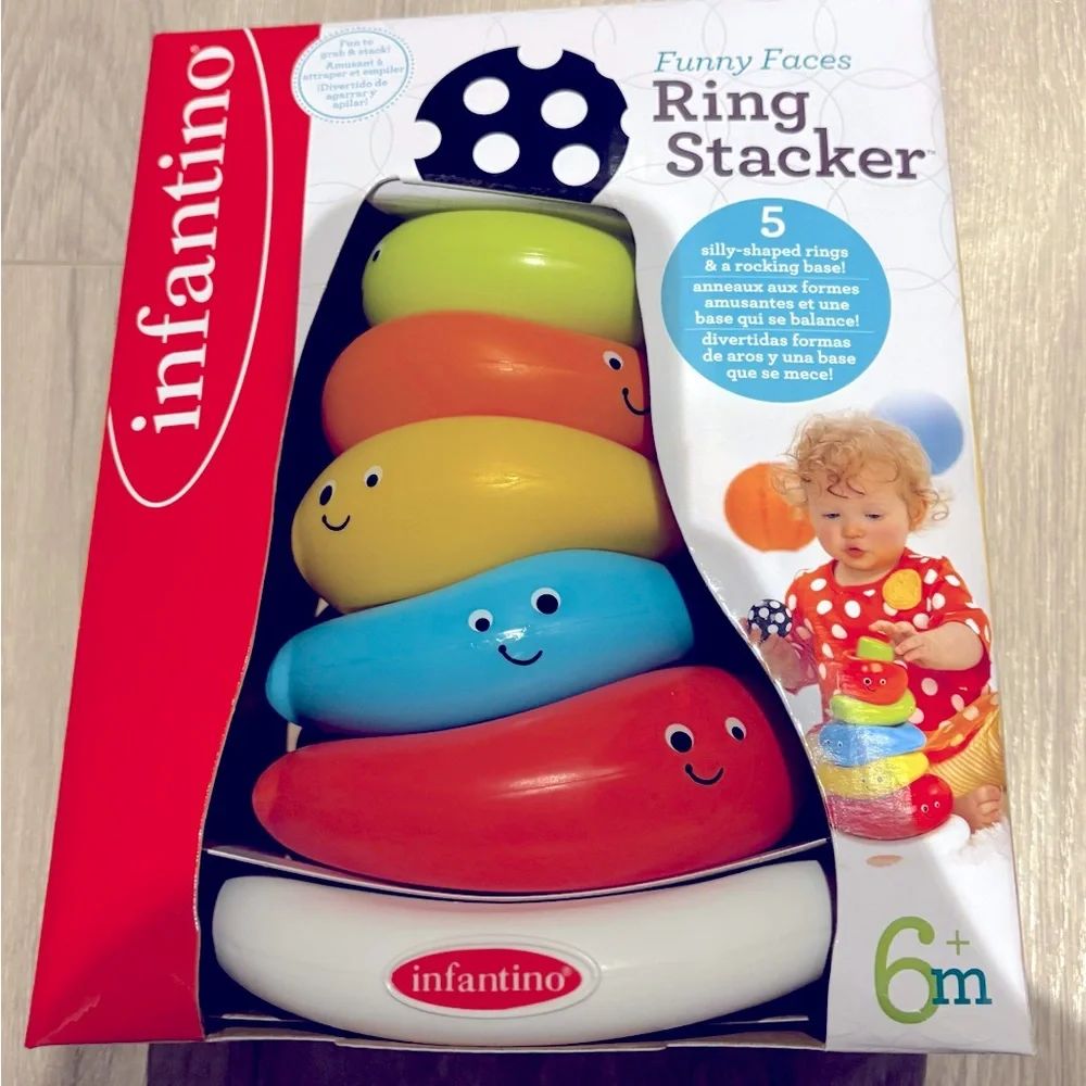 Infantino Colorful Stacking Rings Toy - Picture 4 of 8